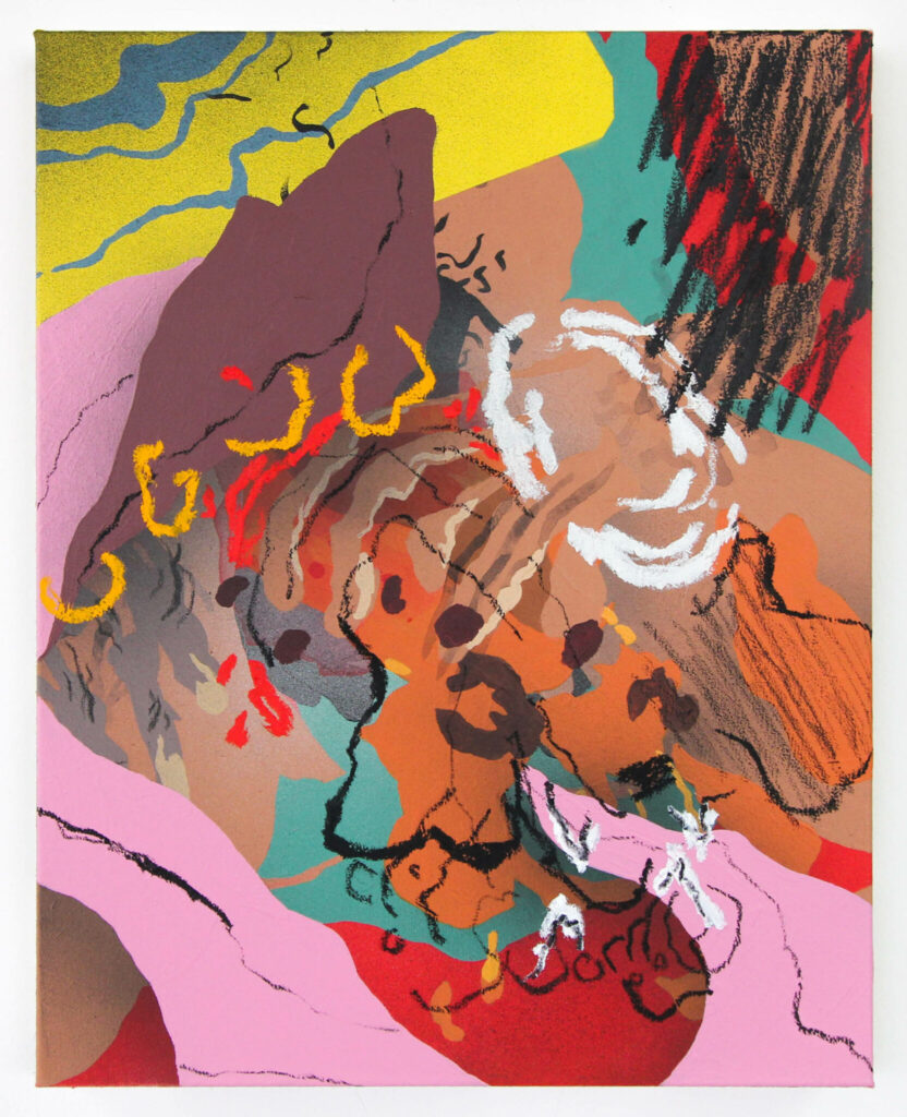 Peinture avec des couleurs très vives