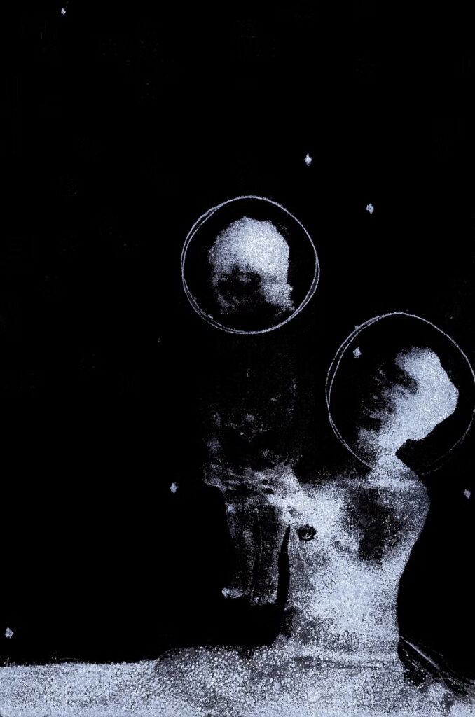 lithographie en noir et blanc