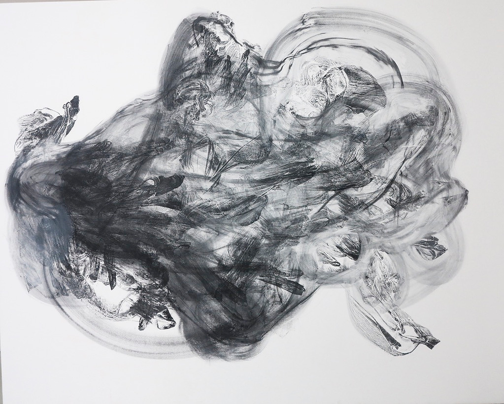 Peinture de noir et blanc de E. Prulhiere