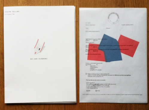 Frappé d'invisible. Édition imprimée et frappée sur presse typographique, format A5, 4 pages, tirée à 50 exemplaires, 2017